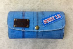 画像1: 消防ホース&牛革のお財布(お財布ポシェットにも！)